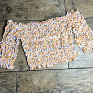 Urban Outfitters | Smocked Off The Shoulders Top